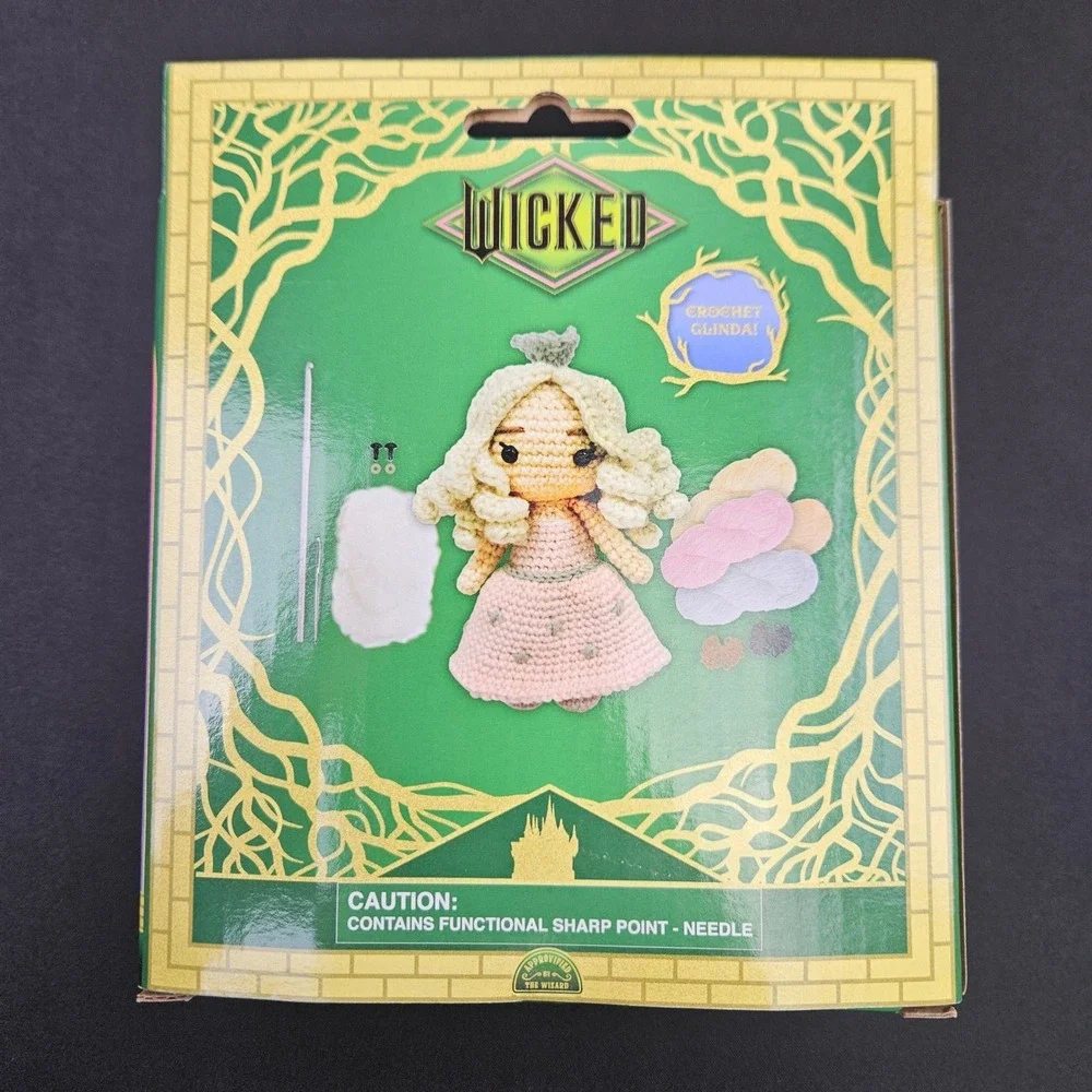 Wicked The Musical Crochet Kit Glinda Elphaba Craft Hobby Kit Bundle‎ of 2 New
